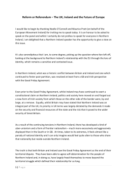 Speech by Naomi Long Speech MP