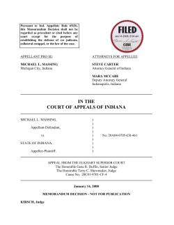 Michael L. Massing v. State of Indiana