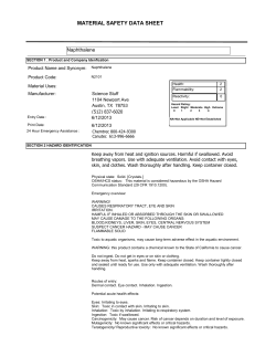 MSDS for Naphthalene
