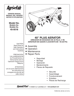 40" plug aerator - Agri-Fab