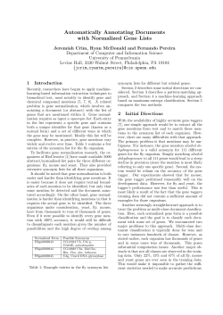 Automatically Annotating Documents with Normalized
