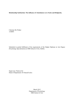 Relationship Satisfaction - DBS eSource