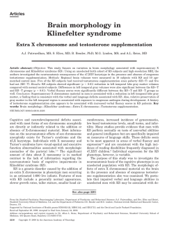 Brain morphology in Klinefelter syndrome