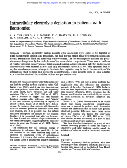 Intracellular electrolyte depletion in patients with