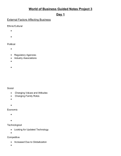 World of Business Guided Notes Project 3 Day 1