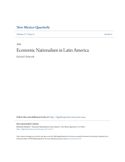 Economic Nationalism in Latin America
