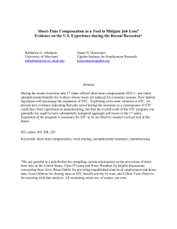 Short-Time Compensation as a Tool to Mitigate Job Loss? Evidence