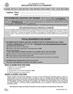 PLEASE DETACH AND RETAIN THIS INSTRUCTION SHEET FOR