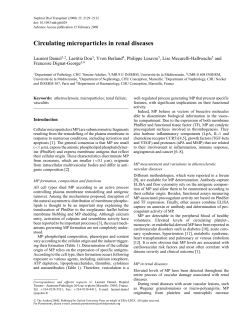 Circulating microparticles in renal diseases