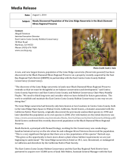 Newly Discovered Population of the Lime Ridge Navarretia in the