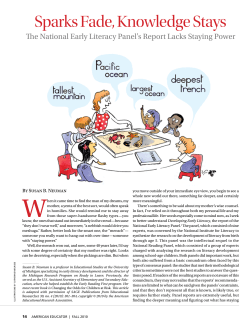 Sparks Fade, Knowledge Stays - American Federation of Teachers