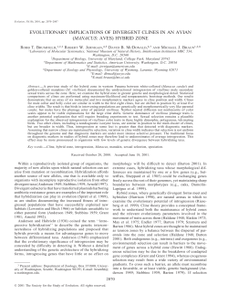 EVOLUTIONARY IMPLICATIONS OF DIVERGENT CLINES IN AN
