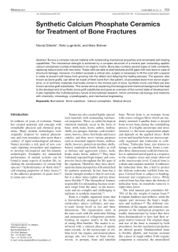 Synthetic Calcium Phosphate Ceramics for Treatment of Bone