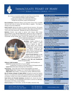 301-994-9000 - Immaculate Heart of Mary