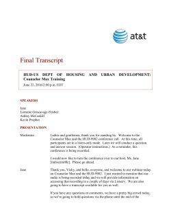 Transcript - HUD Exchange