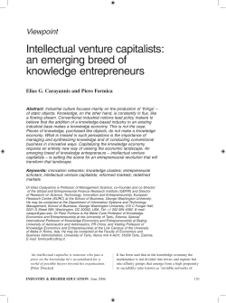 Intellectual venture capitalists: an emerging breed