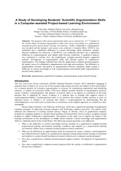 A Study of Developing Students` Scientific Argumentation Skills in a