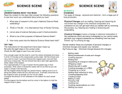 SCIENCE SCENE SCIENCE SCENE