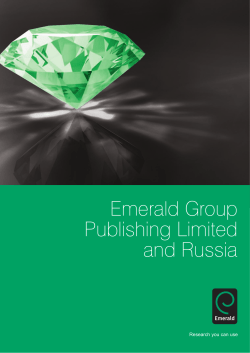 Russian Author Booklet - Emerald Group Publishing