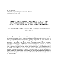 GERMAN FOREIGN POLICY AND THE EU`s COLLECTIVE