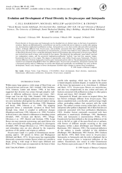 Evolution and Development of Floral Diversity in