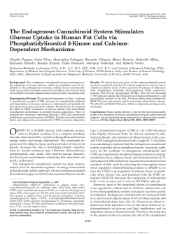 The Endogenous Cannabinoid System Stimulates Glucose Uptake