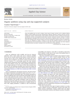 Organic synthesis using clay and clay