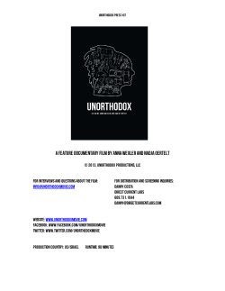 our press kit  - Unorthodox