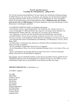 Prüfungsthemen ab 2014