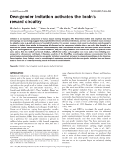 Own-gender imitation activates the brain`s reward