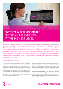 ENTERTAIN FOR HOSPITALS entertaining patients at the highest