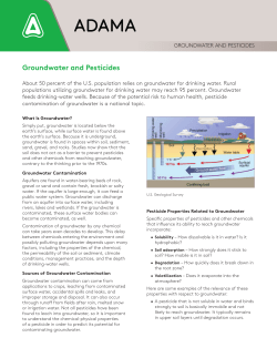 about groundwater contamination