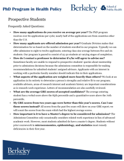 Prospective Students FAQ - UC Berkeley School of Public Health