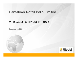 Pantaloon Retail India Limited