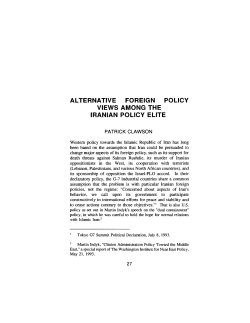 alternative foreign policy views among the iranian policy elite