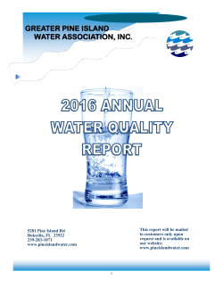 2016 CCR - Greater Pine Island Water Association