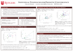 NAPHC9, 2016 Introduction Hypotheses Correlations by Pairs