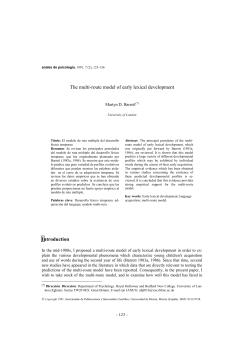 The multi-route model of early lexical development