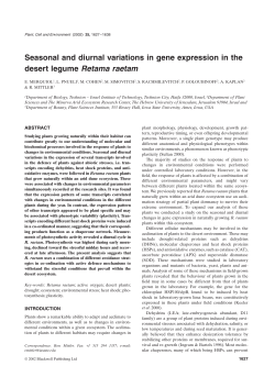 Seasonal and diurnal variations in gene expression