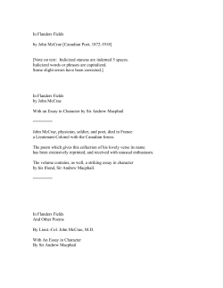 In Flanders Fields - The Heritage of the Great War
