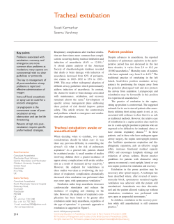 Tracheal extubation - e-SAFE