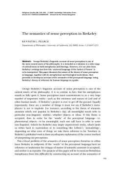 The semantics of sense perception in Berkeley