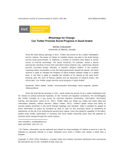 Hashtags for Change: Can Twitter Promote Social Progress in Saudi