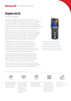 Dolphin 6110 Handheld Computer Data Sheet
