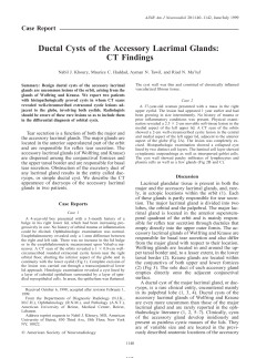 Ductal Cysts of the Accessory Lacrimal Glands: CT