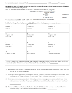 5.1 Percent Increase and Decrease Mastery Practice