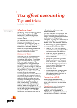 Tax effect accounting