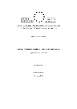 Costello-Roberts v the United Kingdom (Application no. 13134