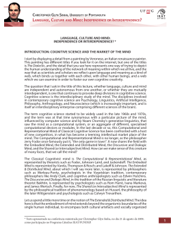 LANGUAGE, CULTURE AND MIND