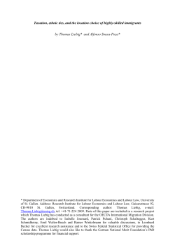 Taxation, ethnic ties, and the location choice of highly